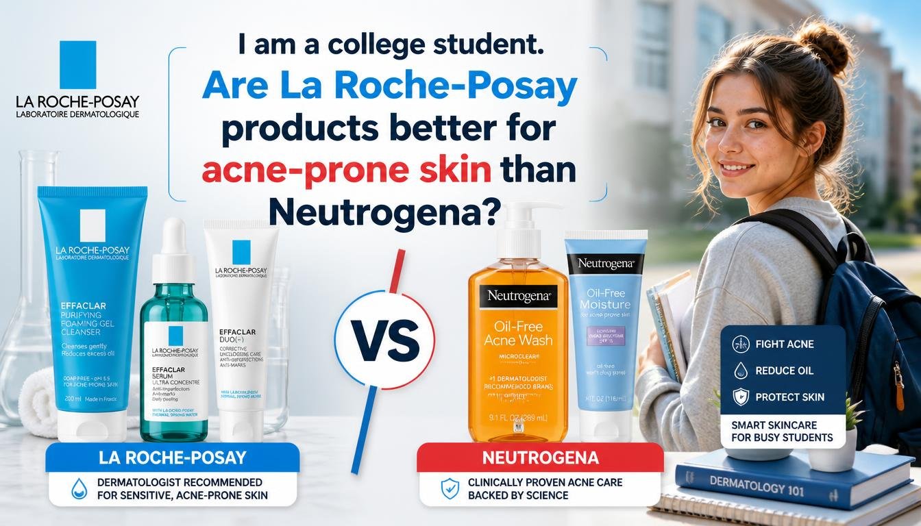 i am a college student. are la roche-posay products better for acne-prone skin than neutrogena?