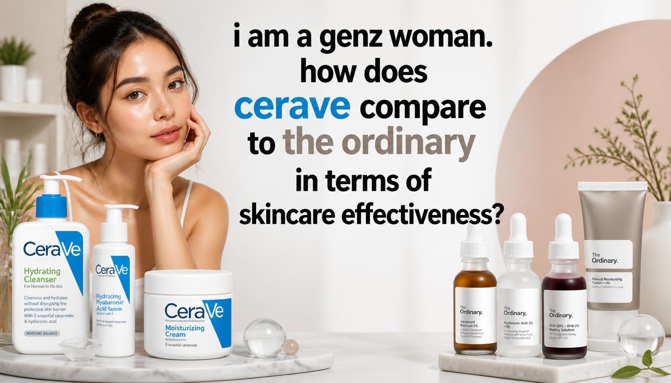 i am a genz woman. how does cerave compare to the ordinary in terms of skincare effectiveness?